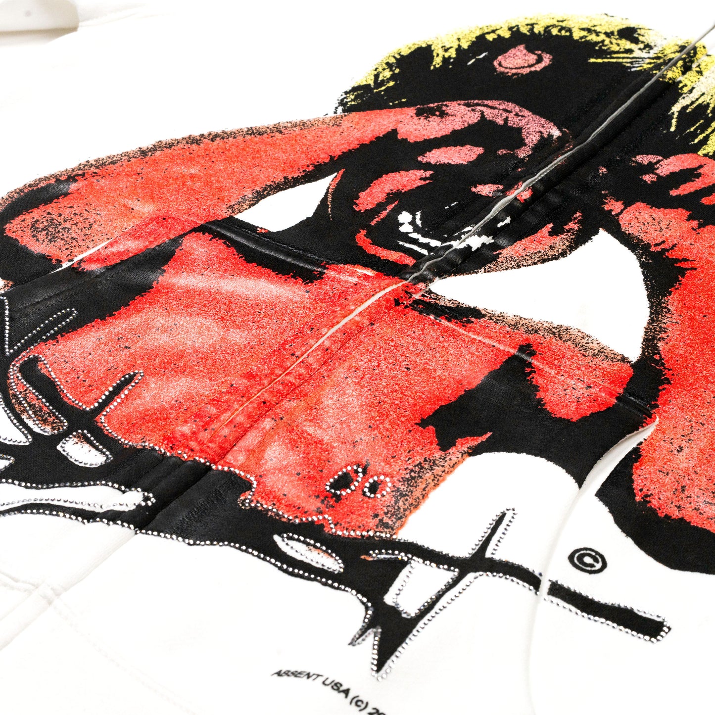 01. RHINESTONE DEVIL BABY HOODED ZIP-UP