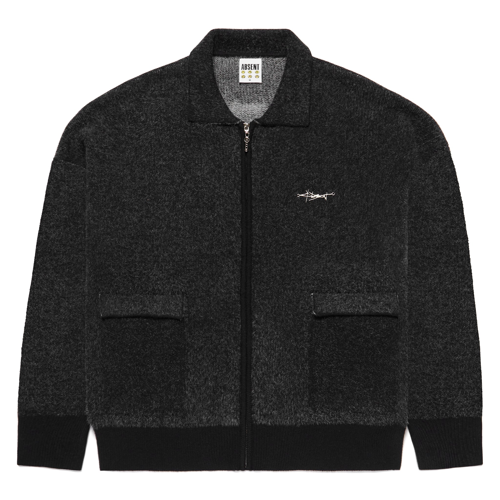Monogram Mohair Polo Knit Zip-Up Jacket – ABSENT USA
