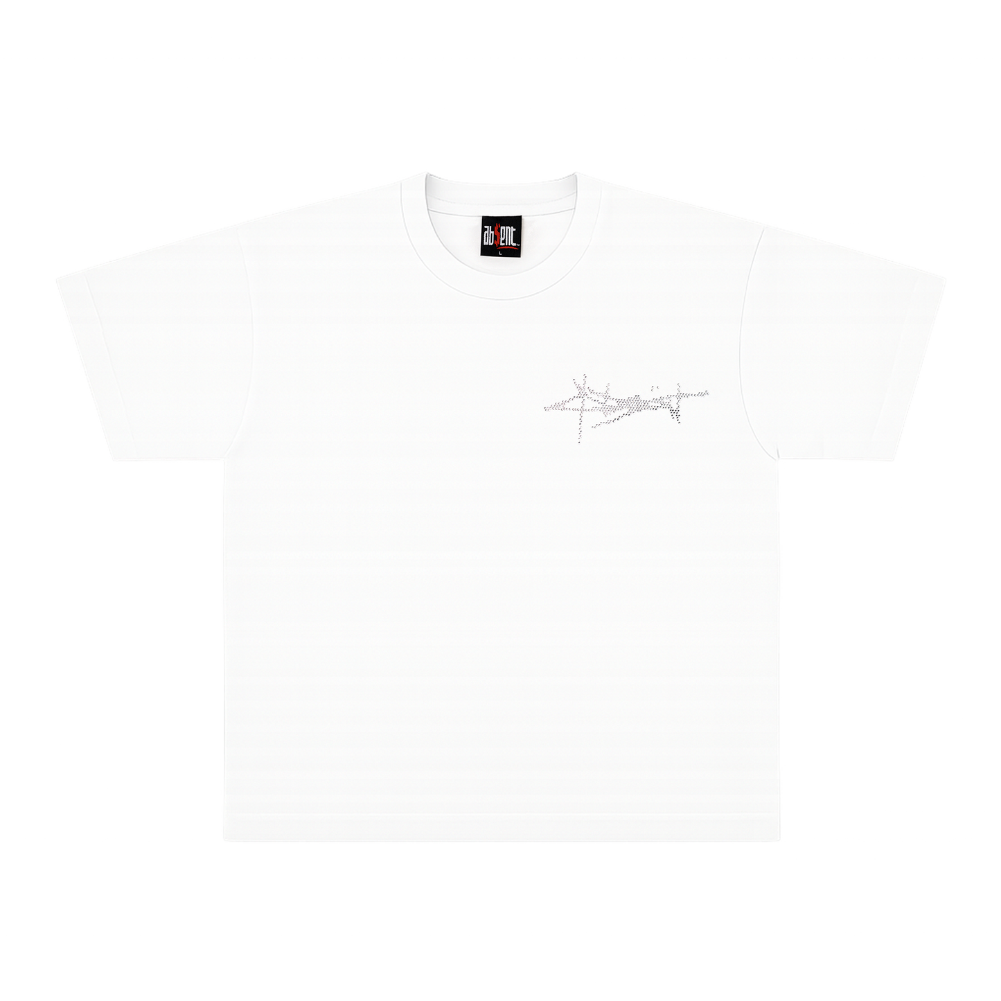 06. RHINESTONE LOGO SHIRT WHITE