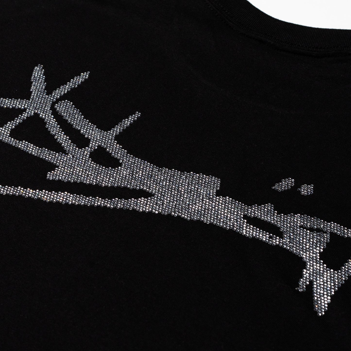 05. RHINESTONE LOGO SHIRT BLACK